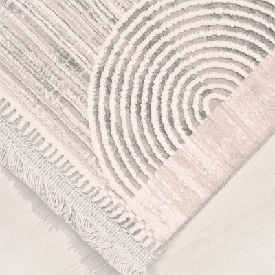 HARMONY -Bej / Ekru / Gri -Oturma Odası,Salon,Mutfak, Koridor- Robot Süpürgeye Uyumlu -Kolay Temizlenebilir