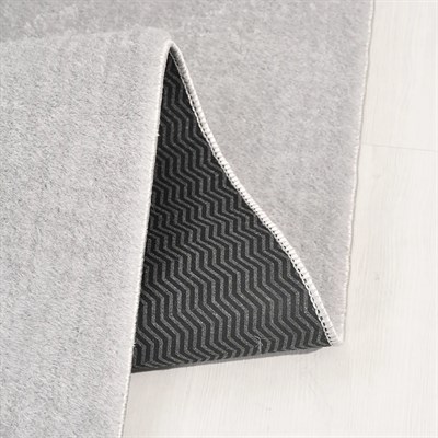 POLY Peluş Halı-Gri- Salon-Mutfak-Antre-Oturma Odası-Yumuşak-Kaymaz Taban-Yıkanabilir–Modern-Uygun Fiyat