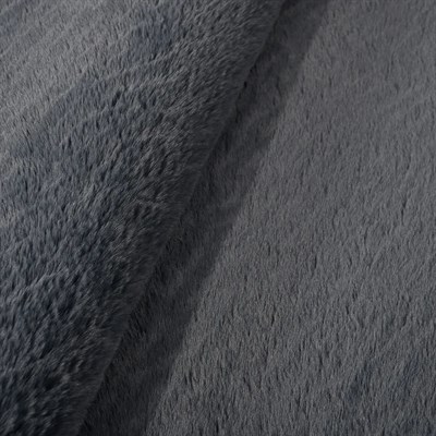 Tavşan Poly Peluş Halı -Antrasit-  Yüksek Kalite-Ekstra Yumuşak - Kaymaz Özel Tabanlı - Özel Ölçü