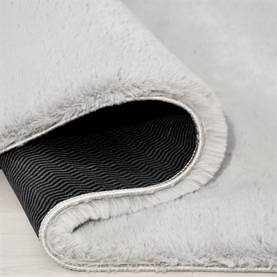 Tavşan Poly Peluş Halı -Gri- Yüksek Kalite-Ekstra Yumuşak - Kaymaz Özel Tabanlı - Özel Ölçü
