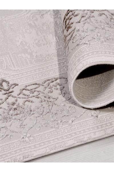 Bibao BM01 Kahve Akrilik Yumuşak Tuşeli Salon Halısı Oturma Odası Mutfak Halısı Klasik Halı