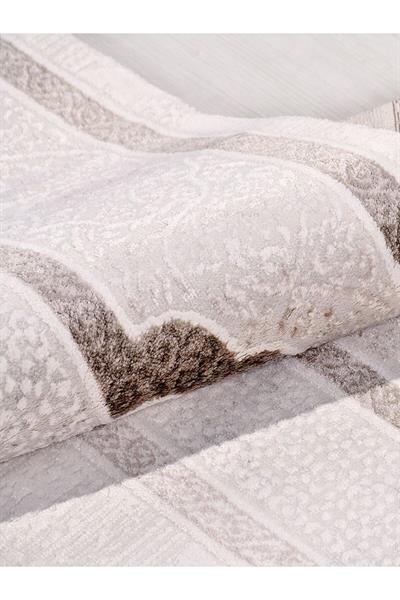 Bibao BM02 Kahve Akrilik Yumuşak Tuşeli Salon Halısı Oturma Odası Mutfak Halısı Klasik Halı
