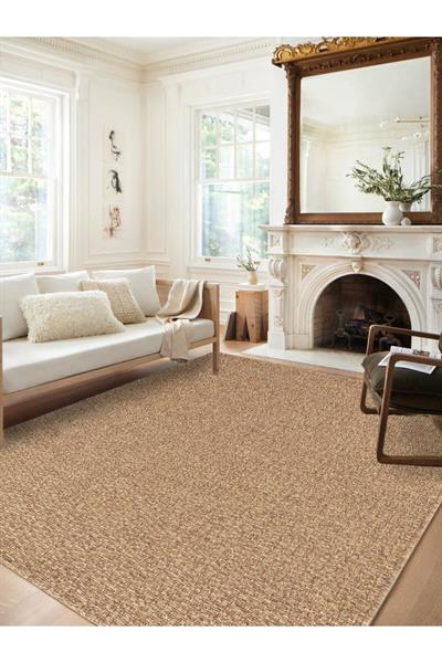 Bolivya B666a Kahve Hasır Dokulu Halı Kilim Salon Mutfak Koridor Kesme Yolluk