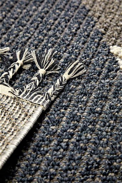 Buklemun Koleksiyonu 1403k Kolay Temizlenen Hav Toz Vermez Hasır Dokulu Örgü Desen Halı Yolluk