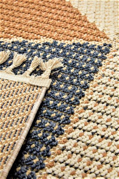 Buklemun Koleksiyonu 1405k Kolay Temizlenen Hav Toz Vermez Hasır Dokulu Örgü Desen Halı Yolluk