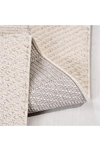 Catania CD02 Krem Yumuşak Dokulu Halı Kilim Salon Mutfak Koridor Kesme Yolluk Dokuma Makine Halısı