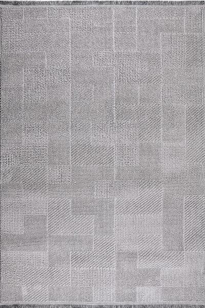 Catania CD05 GriYumuşak Dokulu Halı Kilim Salon Mutfak Koridor Kesme Yolluk Dokuma Makine Halısı