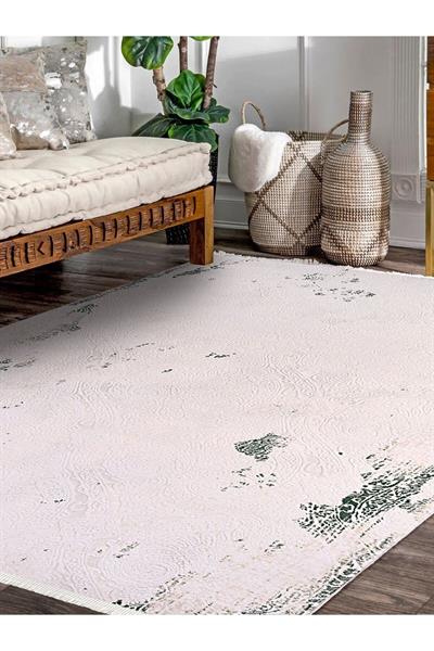 Galaxy Koleksiyonu 13475 Bambu Dokulu Viskon Akrilik Salon Mutfak Antre Halı Yolluk