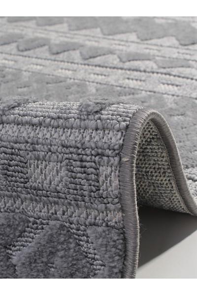 İnta 151N Gri Havsız Tozsuz Kilim Özel Ölçü Salon Antre Mutfak Balkon Halısı