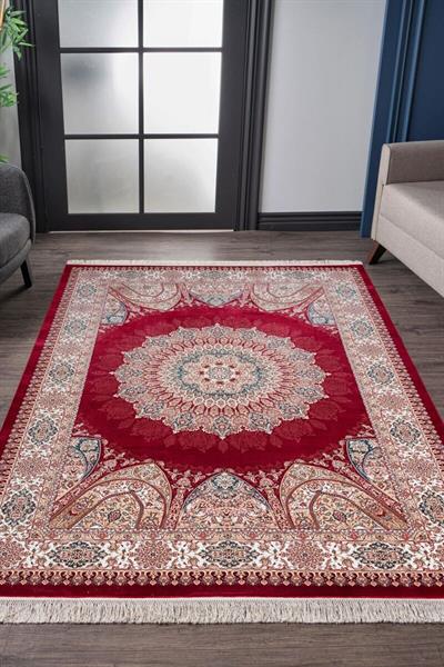 İsfahan Koleksiyonu İpek 100 Tarak Viskon İplik Sık Dokuma Salon İpek Halı