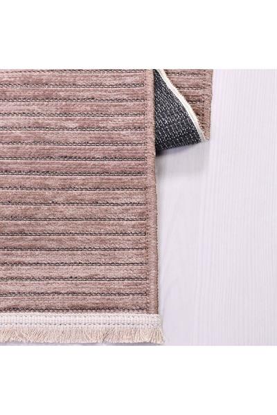 Liya Koleksiyonu 8251S Naturel Lateks Kaydırmaz Tozsuz Havsız Özel Ölçü Kilim Yolluk