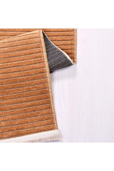 Liya Koleksiyonu 8253S Naturel Lateks Kaydırmaz Tozsuz Havsız Özel Ölçü Kilim Yolluk
