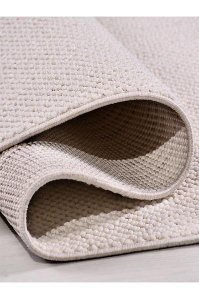 Polk Beyaz Bukle Örme Loop Antre Salon Mutfak Balkon Tozmaz Halı Yolluk Kilim