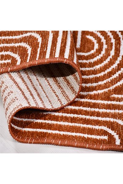 Rank Koleksiyonu 6110K Özel Ölçü Modern Jakarlı Dokuma Yıkanabilir Tozsuz Kilim Yolluk