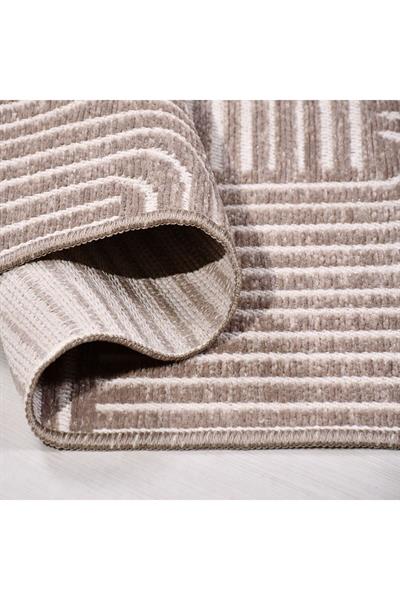 Rank Koleksiyonu 6111K Özel Ölçü Modern Jakarlı Dokuma Yıkanabilir Tozsuz Kilim Yolluk