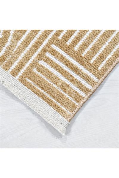 Rank Koleksiyonu 6112K Özel Ölçü Modern Jakarlı Dokuma Yıkanabilir Tozsuz Kilim Yolluk
