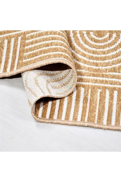 Rank Koleksiyonu 6112K Özel Ölçü Modern Jakarlı Dokuma Yıkanabilir Tozsuz Kilim Yolluk