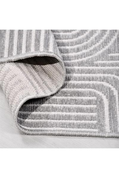 Rank Koleksiyonu 6113K Özel Ölçü Modern Jakarlı Dokuma Yıkanabilir Tozsuz Kilim Yolluk