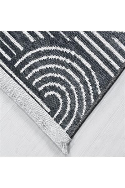 Rank Koleksiyonu 6116K Özel Ölçü Modern Jakarlı Dokuma Yıkanabilir Tozsuz Kilim Yolluk