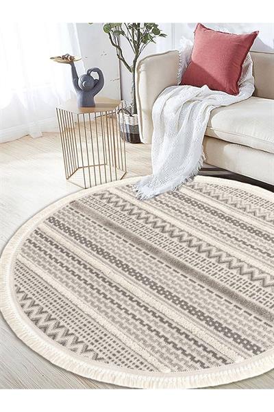 Sanromeo Yuvarlak 2207 Yumuşacık Tozsuz Salon Koridor Antre Kolay Silinir Halı Yolluk Kilim