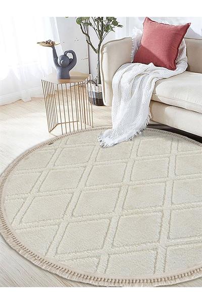 Sanromeo Yuvarlak 2209 Yumuşacık Tozsuz Salon Koridor Antre Kolay Silinir Halı Yolluk Kilim