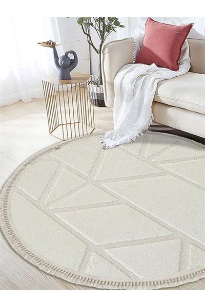 Sanromeo Yuvarlak 2211 Yumuşacık Tozsuz Salon Koridor Antre Kolay Silinir Halı Yolluk Kilim