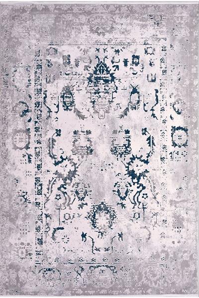 Santiago Mavi 16558 Sık İlmek Yumuşak Doku Tozmaz Salon Halısı Antre Halısı Mutfak Halı Yolluk