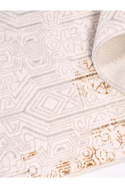 Sidney 17310 Sarı Parlak Akrilik Yumuşak Tuşe Salon Halısı Mutfak Halısı Yatak Odası Halı Yolluk