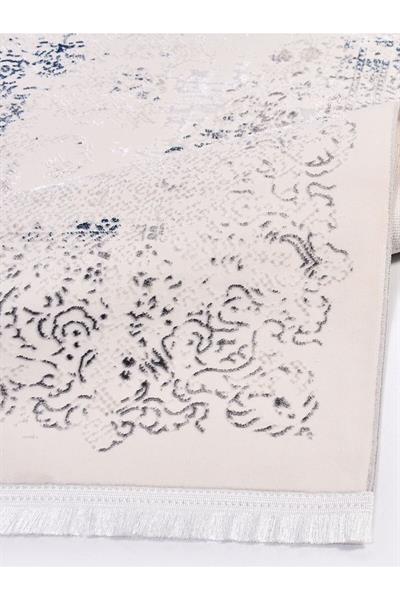 Sidney 17352 Mavi Parlak Akrilik Yumuşak Tuşe Salon Halısı Mutfak Halısı Yatak Odası Halı Yolluk