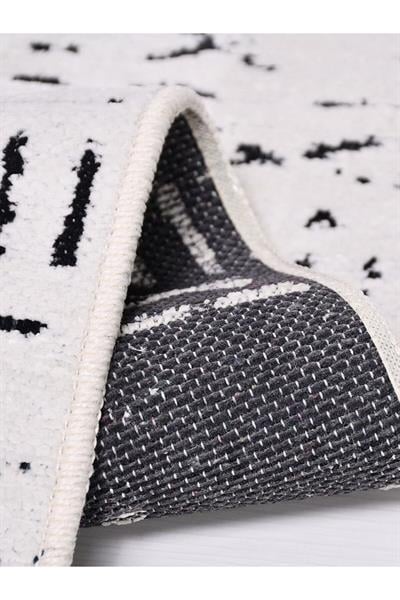 Veja 8018s Beyaz Tozsuz Kaydırmaz Iskandinav Natural Sönil Salon Mutfak Antre Kilim Yolluk