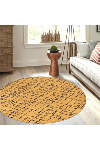 Yuvarlak Modern Şönil Kilim Jakarlı Dokuma Özel Ölçü Yuvarlak Kilim Halı Yolluk