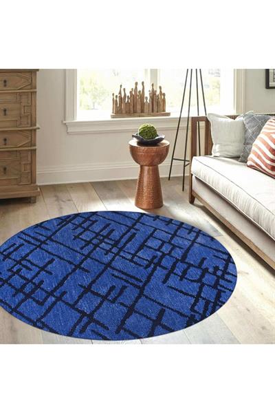 Yuvarlak Modern Şönil Kilim Jakarlı Dokuma Özel Ölçü Yuvarlak Kilim Halı Yolluk