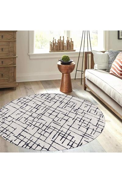 Yuvarlak Modern Şönil Kilim Jakarlı Dokuma Özel Ölçü Yuvarlak Kilim Halı Yolluk