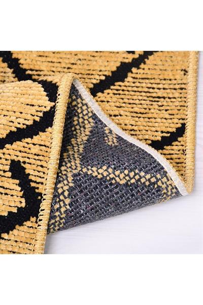Yuvarlak Modern Şönil Kilim Jakarlı Dokuma Özel Ölçü Yuvarlak Kilim Halı Yolluk