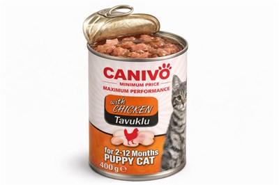 Canivo Yavru Kedi Konservesi Tavuklu 400 g 12 Adet - Sağlıklı Köpek Maması | Canivo Pets