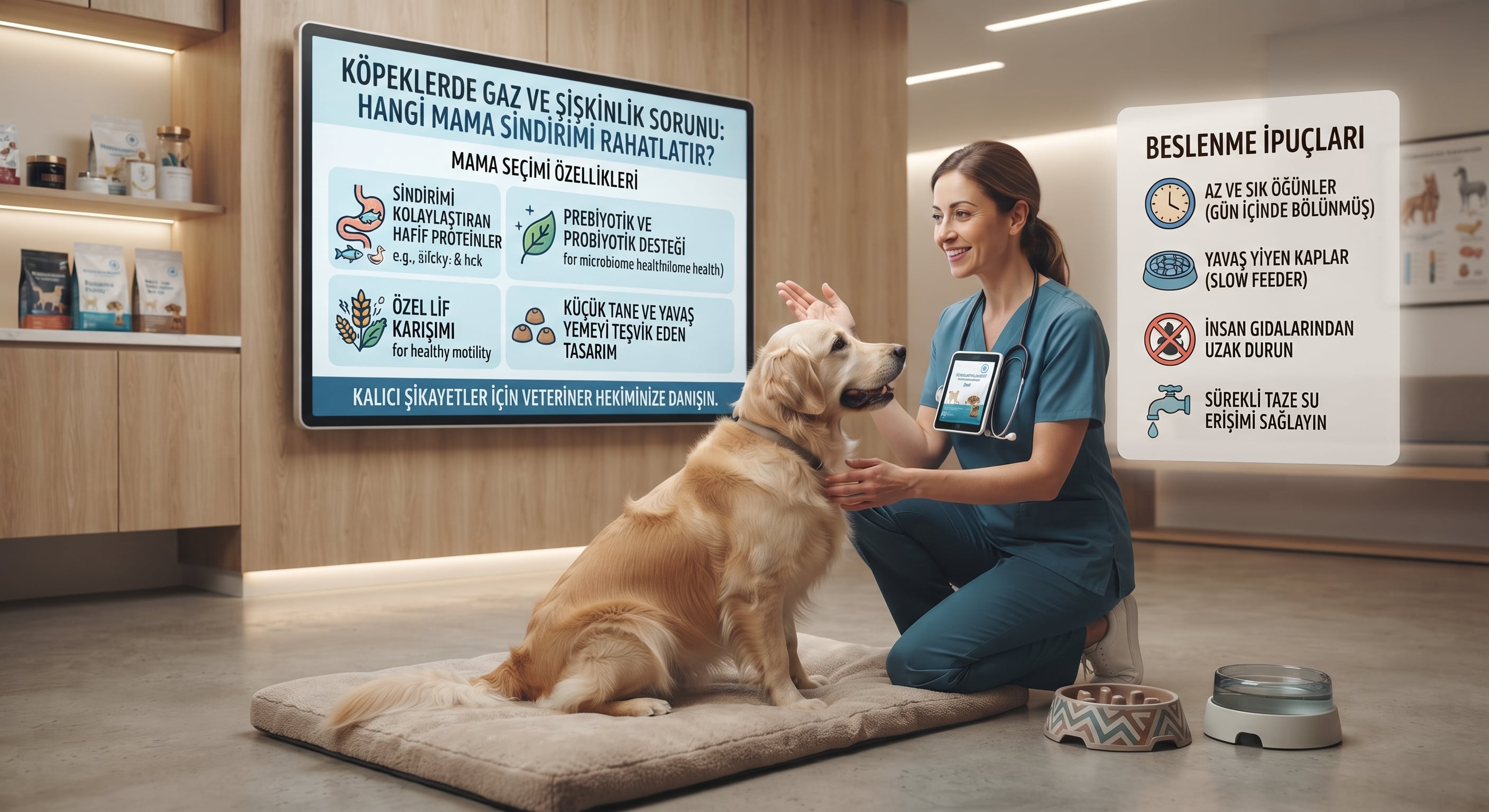 köpeklerde gaz ve şişkinlik sorunu sindirim dostu mama rehberi