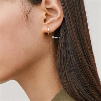 10 mm Cerrahi Çelik Gold Halka Küpe