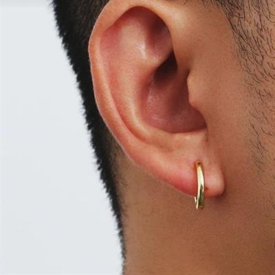 12 mm Cerrahi Çelik Gold Halka Küpe