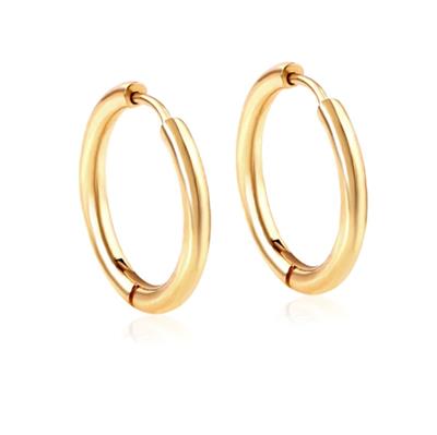 12 mm Cerrahi Çelik Gold Halka Küpe