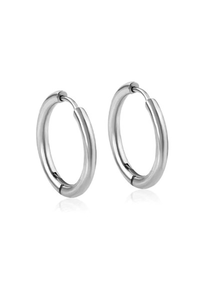 12 mm Cerrahi Çelik Küçük Halka Küpe Silver Renk
