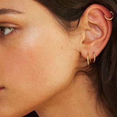 12 mm Gold Cerrahi Çelik Düz Halka Helix Piercing Lob Kıkırdak Rook Daith Conch