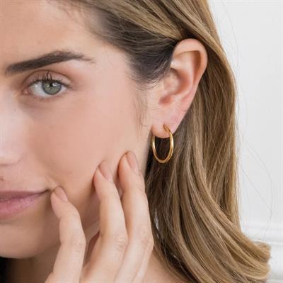 20 mm Cerrahi Çelik Gold Halka Küpe