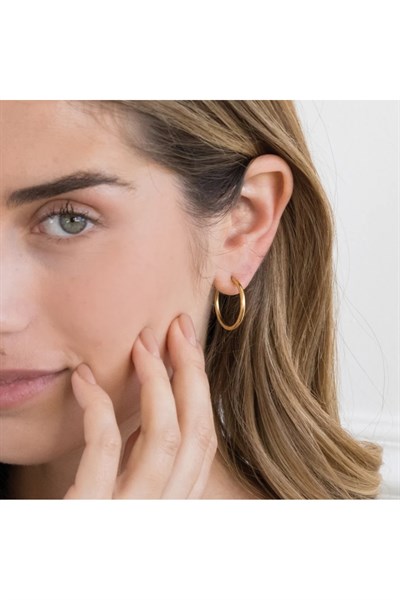 20 mm Cerrahi Çelik Gold Halka Küpe