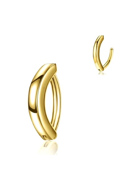 316 L Çelik Düz Yarım Halka Göbek Piecing Gold Renk