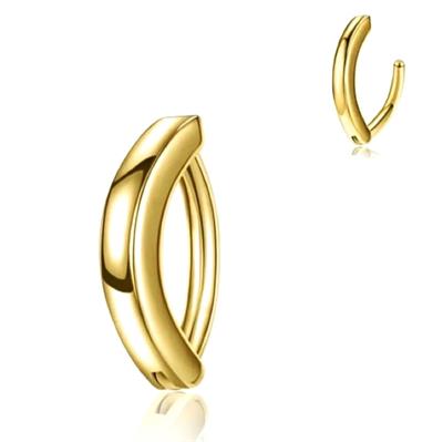 316 L Çelik Düz Yarım Halka Göbek Piecing Gold Renk