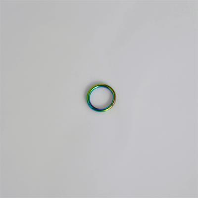 316 L Çelik Küçük Düz Halka Göbek Piercingi 8 mm Hologram Renk