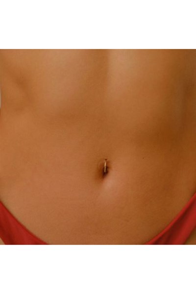316 L Çelik Küçük Düz Halka Göbek Piercingi 8 mm
