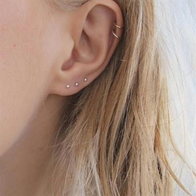 6 mm Silver Cerrahi Çelik Düz Halka Tragus Piercing Helix Kıkırdak Rook Daith
