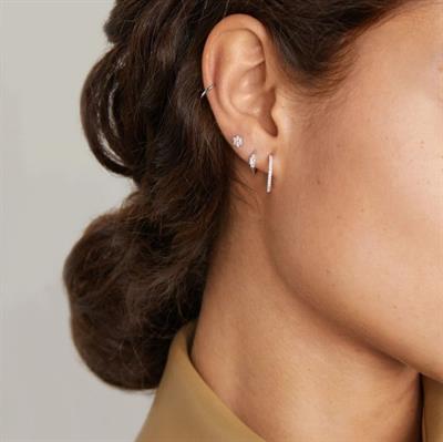 6 mm Silver Cerrahi Çelik Düz Halka Tragus Piercing Helix Kıkırdak Rook Daith