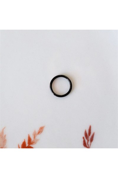 6 mm Siyah Cerrahi Çelik Düz Halka Tragus Piercing Helix Kıkırdak Rook Daith